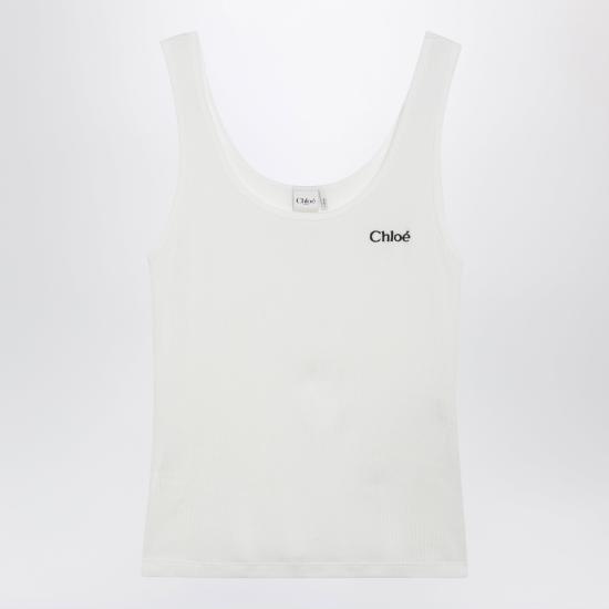 26FW 끌로에 탑 CH25SJH12180 White