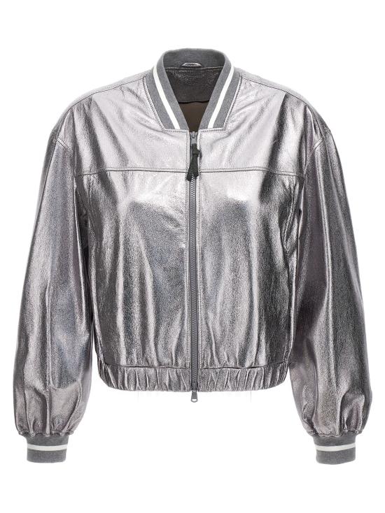  브루넬로 쿠치넬리 봄버 자켓 BR262614BM SILVER
