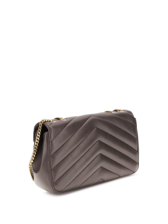 26FW 생로랑 루루 마틀라세 램스킨 미디움 숄더백 801439AAEAX 1997 GRAY - SAINT LAURENT