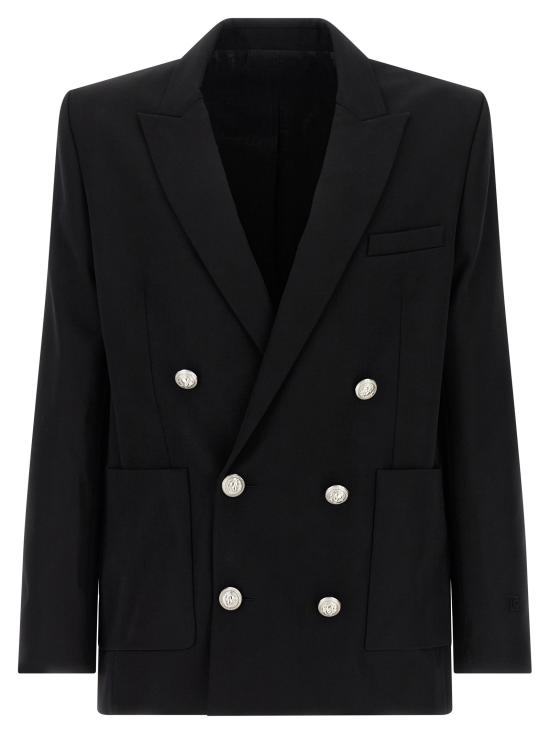25FW 발망 수트 자켓 BA318537BM BLACK