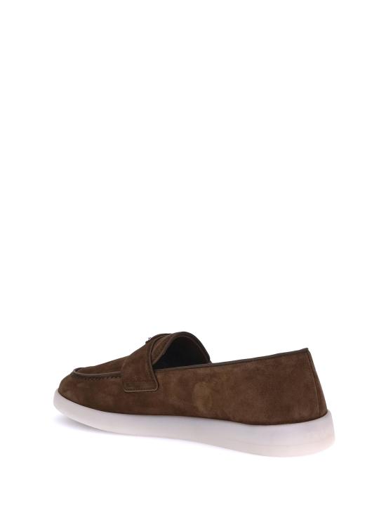  프라다 삼각 로고 스웨이드 페니 로퍼 2DG124FG001103 F0324 BROWN - PRADA