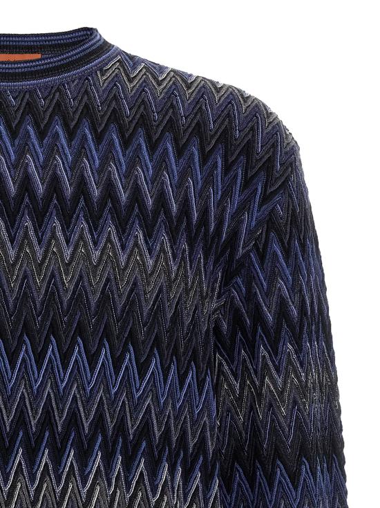 25FW 미소니 스웨터 MI317773BM NAVY - MISSONI