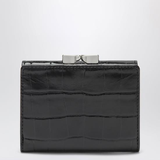 26FW 비비안웨스트우드 크로커다일 엠보스드 프레임 월렛 5115002MWL0098 Black - VIVIENNE WESTWOOD