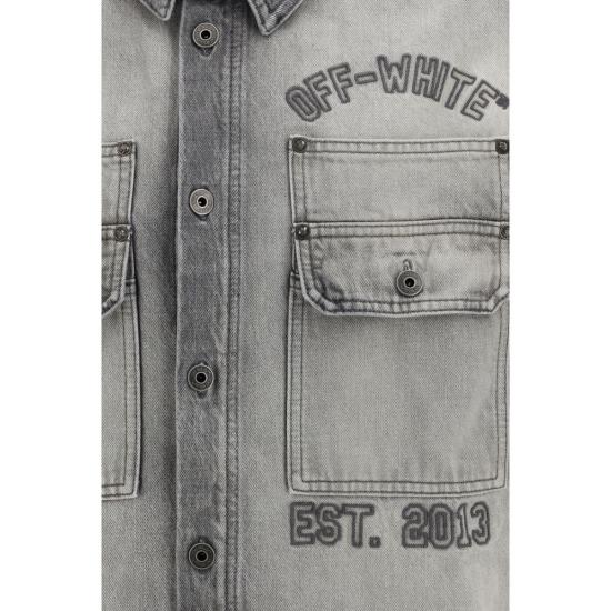 26SS 오프화이트 데님 자켓 OF44MYD05VS26D0030200020BB GRAY - OFF WHITE