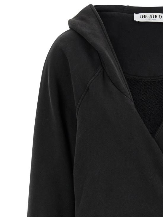 26SS 디 아티코 후드 티셔츠 TH326491BM BLACK - THE ATTICO