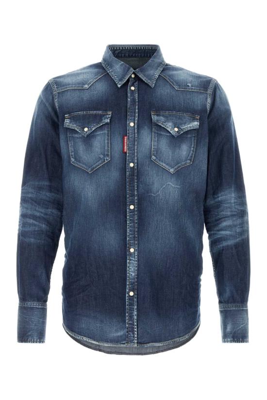 26FW 디스퀘어드2 데님 셔츠 S74DM0986S30341 470 NAVY