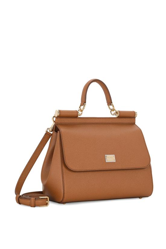 26FW 돌체앤가바나 라지 시실리 핸드백 BB6002B1001 8M417 Caramello - DOLCE & GABBANA