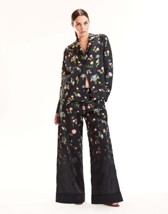  신시아 로리 언더웨어 신시아 로울리 보태니컬 느와르 PJ 탑 블랙 플로럴 - CYNTHIA ROWLEY