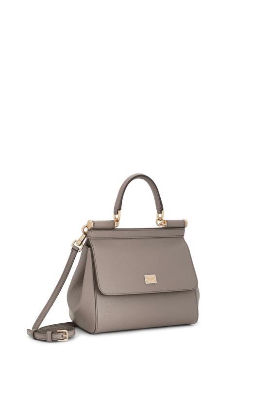 26FW 돌체앤가바나 미디움 시실리 핸드백 BB6003B1001 80045 Fango chiaro - DOLCE & GABBANA