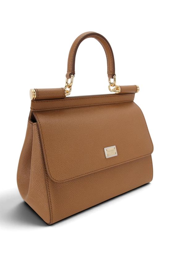26FW 돌체앤가바나 미디움 시실리 핸드백 BB6003B1001 8M417 Caramello - DOLCE & GABBANA