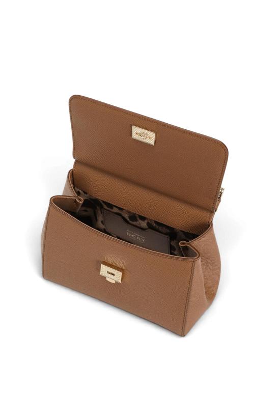 26FW 돌체앤가바나 미디움 시실리 핸드백 BB6003B1001 8M417 Caramello - DOLCE & GABBANA