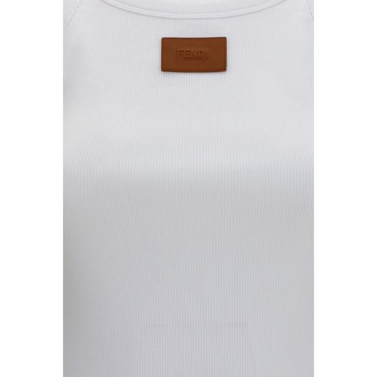 26FW 펜디 민소매 티셔츠 FEFS7966AW87F0ZNMBB WHITE - FENDI