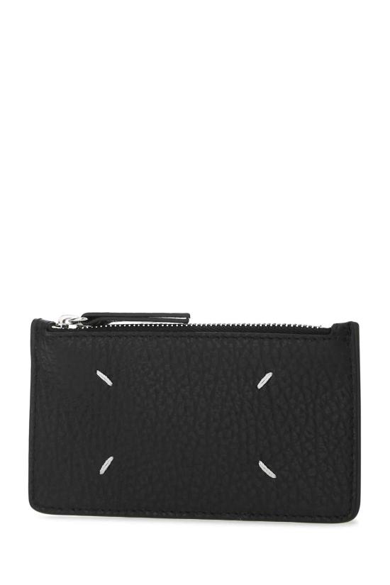 26FW 마르지엘라 스티치 레더 지퍼 카드 홀더 S56UI0143P4455 T8013 BLACK - MAISON MARGIELA