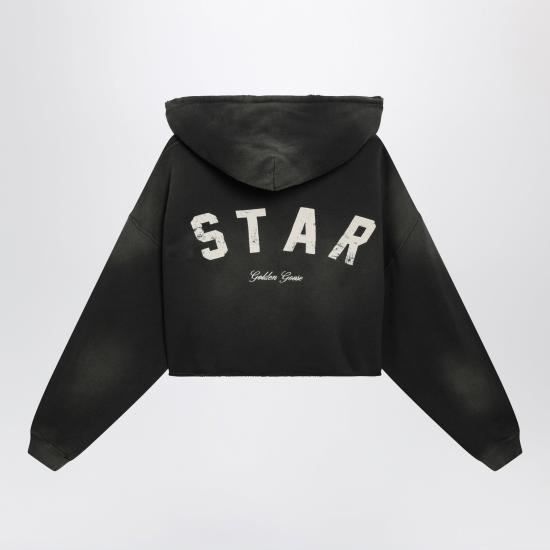 26FW 골든구스 후드 티셔츠 GWP02699P002513 Black - GOLDEN GOOSE