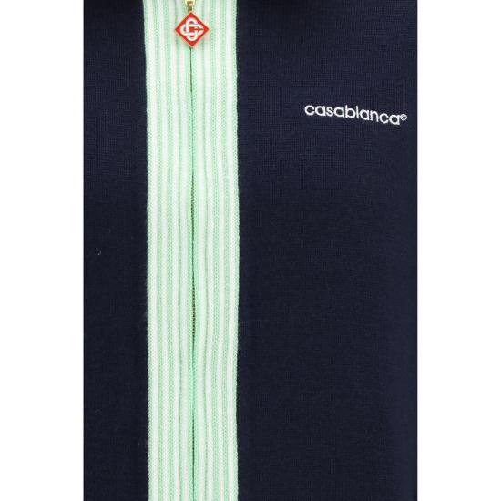 26FW 카사블랑카 집업 니트 CAMPF26KW84501NAVYBB BLUE - CASABLANCA