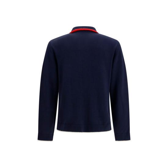 26FW 카사블랑카 집업 니트 CAMPF26KW84501NAVYBB BLUE - CASABLANCA