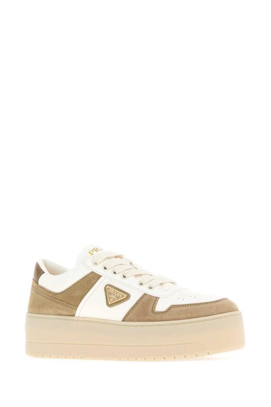  프라다 다운타운 볼드 레더 스니커즈 1E792MFD050MLO F0F24 BEIGE - PRADA