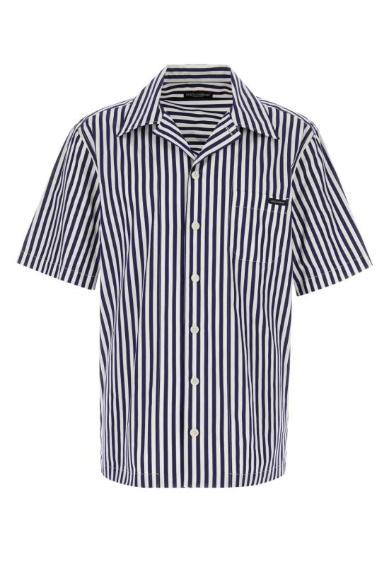 26SS 돌체앤가바나 반팔 셔츠 G5JH9TFR52G S8056 NAVY