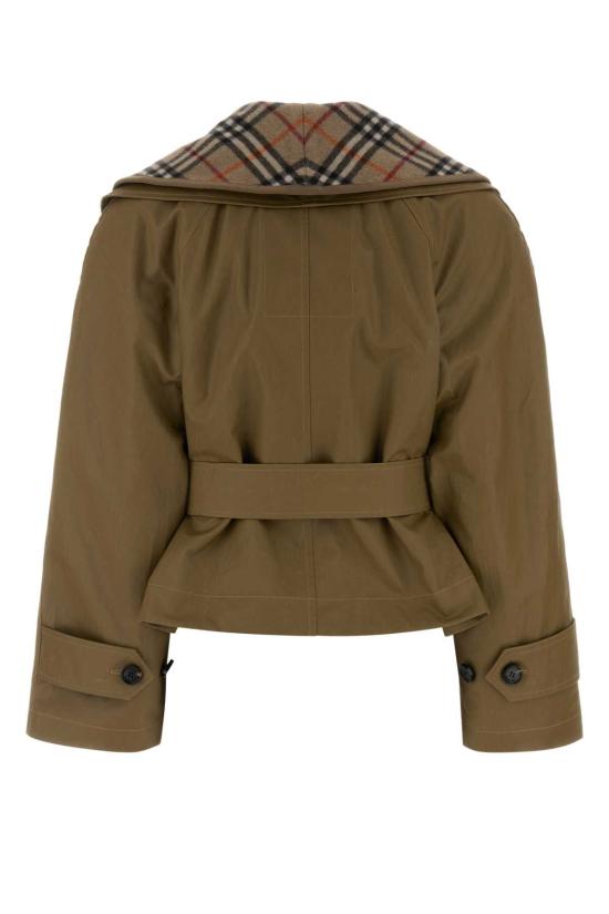 26SS 버버리 크롭 코튼 자켓 체크 워머 8119106 C1311 BEIGE - BURBERRY