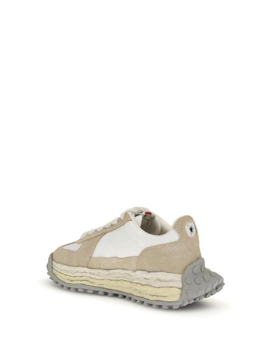  메종 미하라 야스히로 래리 OG 솔 빈티지 믹스 머터리얼 로우탑 스니커즈 A15FW709 WHITE - MAISON MIHARA YASUHIRO