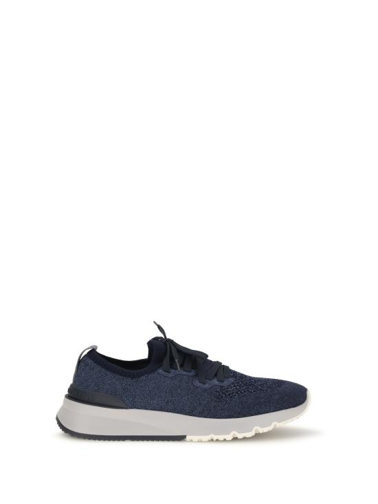  브루넬로 쿠치넬리 시네 니트 러너 MZUKISO250 CBJ51 DENIM NAVY G CHIARO PANAMA BLU
