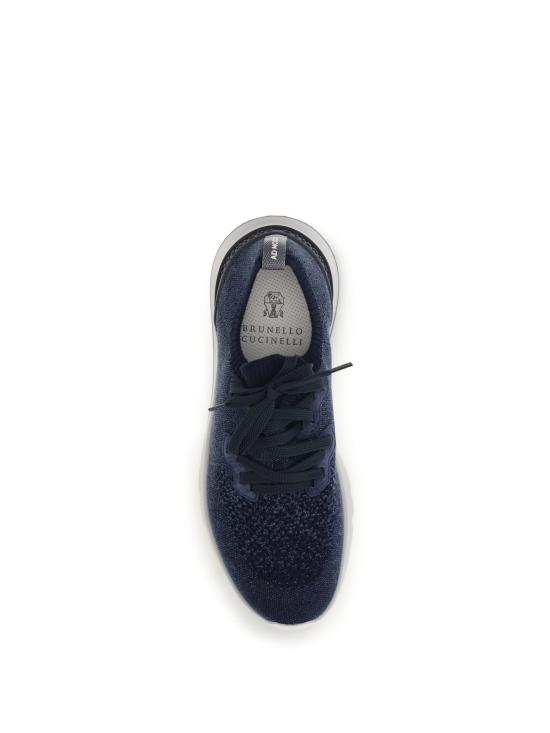  브루넬로 쿠치넬리 시네 니트 러너 MZUKISO250 CBJ51 DENIM NAVY G CHIARO PANAMA BLU - BRUNELLO CUCINELLI