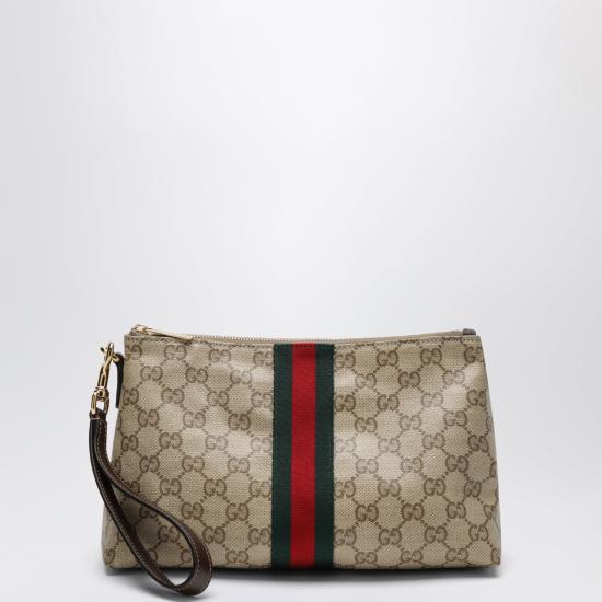 26FW 구찌 웹 디테일 GG 파우치 875821FAF79 Black