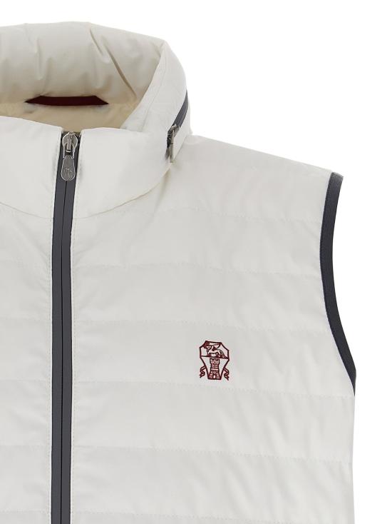 26SS 브루넬로 쿠치넬리 패딩 조끼 BR303502BM WHITE - BRUNELLO CUCINELLI