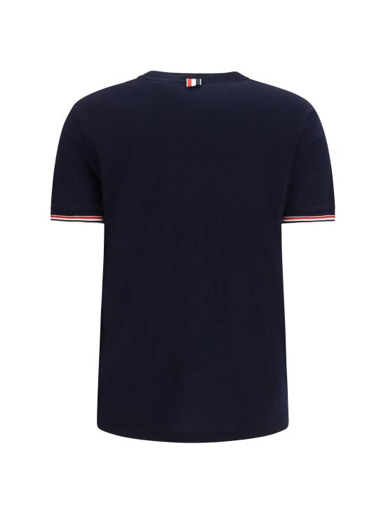 26FW 톰브라운 반팔 티셔츠 FJS232AJ0301 415 NAVY - THOM BROWNE
