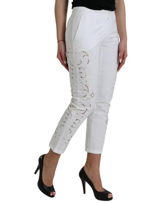  돌체앤가바나 스트레이트 팬츠 PAN75124 WHITE - DOLCE & GABBANA