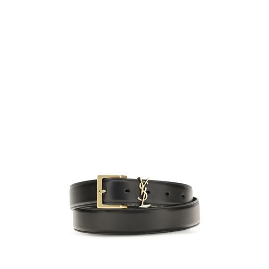 26FW 생로랑 가죽 벨트 SA864585BOO0W1000BB BLACK