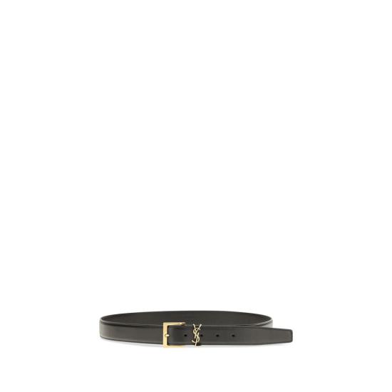 26FW 생로랑 가죽 벨트 SA864585BOO0W1000BB BLACK - SAINT LAURENT
