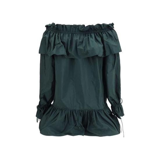 26SS 생로랑 블라우스 SA871287Y1I023004BB GREEN - SAINT LAURENT