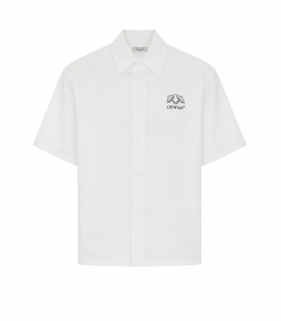 26FW 오프화이트 반팔 셔츠 OMGG01PF26FAB002 100 White