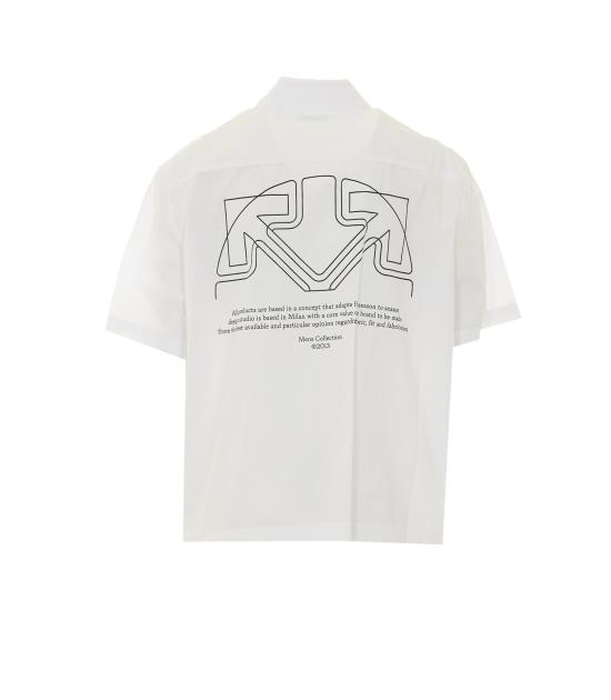 26FW 오프화이트 반팔 셔츠 OMGG01PF26FAB002 100 White - OFF WHITE