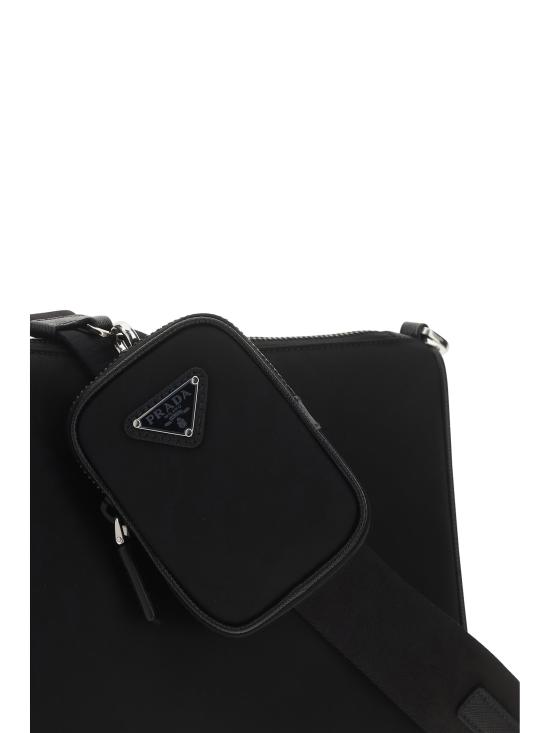 26FW 프라다 리나일론 앤 사피아노 레더 숄더백 2VH113VXOP2DMH F0002 BLACK - PRADA