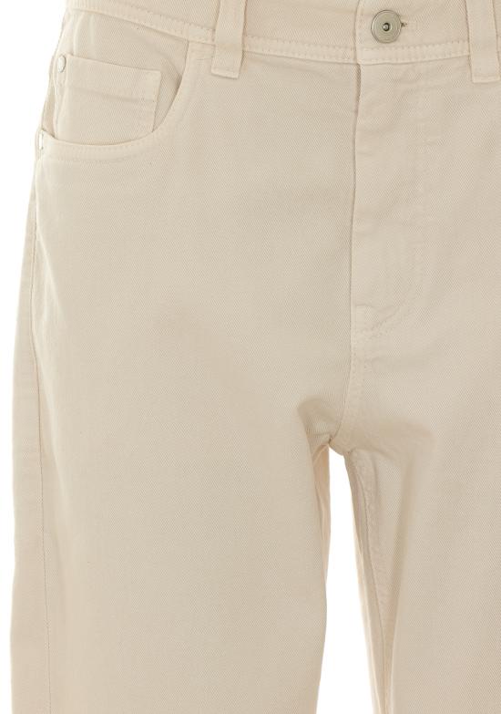 26FW 브루넬로 쿠치넬리 스트레이트 팬츠 MB057P5319 C9815 White - BRUNELLO CUCINELLI