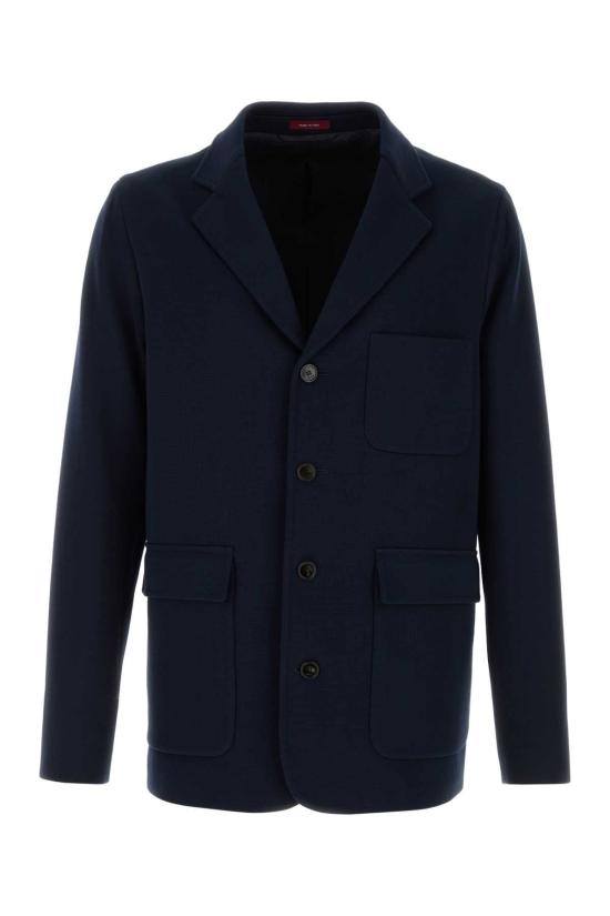 26SS 구찌 싱글 브레스트 코튼 저지 재킷 846713ZAM6R 4240 NAVY