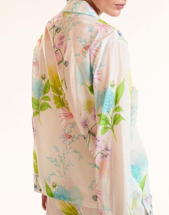  신시아 로리 언더웨어 신시아 로울리 자르딘 PJ 탑 화이트 플로럴 - CYNTHIA ROWLEY