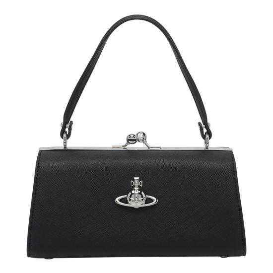 26FW 비비안웨스트우드 오르브 메탈 버클 레더 벨트 4B01000QW S0021N401 BLACK