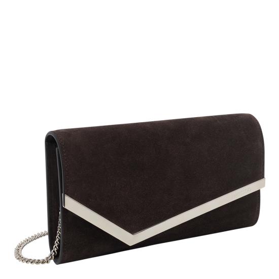 26FW 지미추 클러치/파우치 EMMIE SUECHOCOLATE LIGHT GOLD Brown - JIMMY CHOO