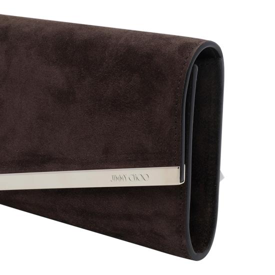 26FW 지미추 클러치/파우치 EMMIE SUECHOCOLATE LIGHT GOLD Brown - JIMMY CHOO