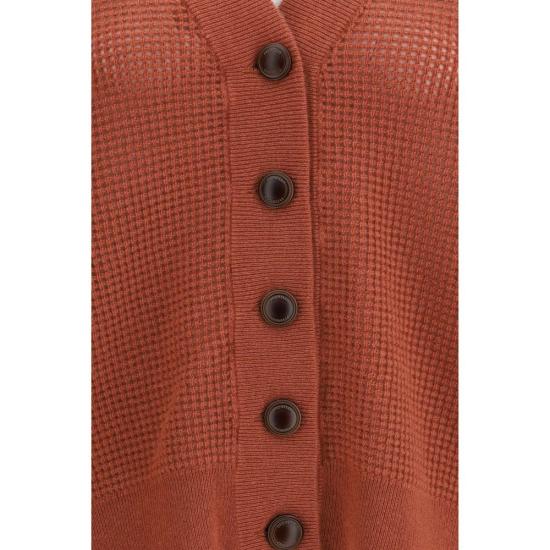 26SS 브루넬로 쿠치넬리 가디건 BRM12205106CPD81BB ORANGE - BRUNELLO CUCINELLI