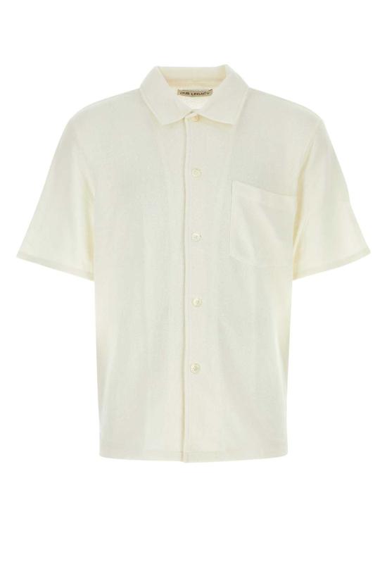  아워레가시 박스 셔츠 숏슬리브 박스 셔츠 숏슬리브 M2202BO WHITEBOUCLE