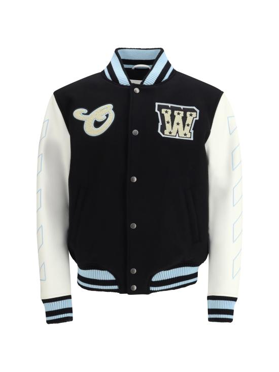 26SS 오프화이트 봄버 자켓 44XJA122S26L002001 0001 BLACK