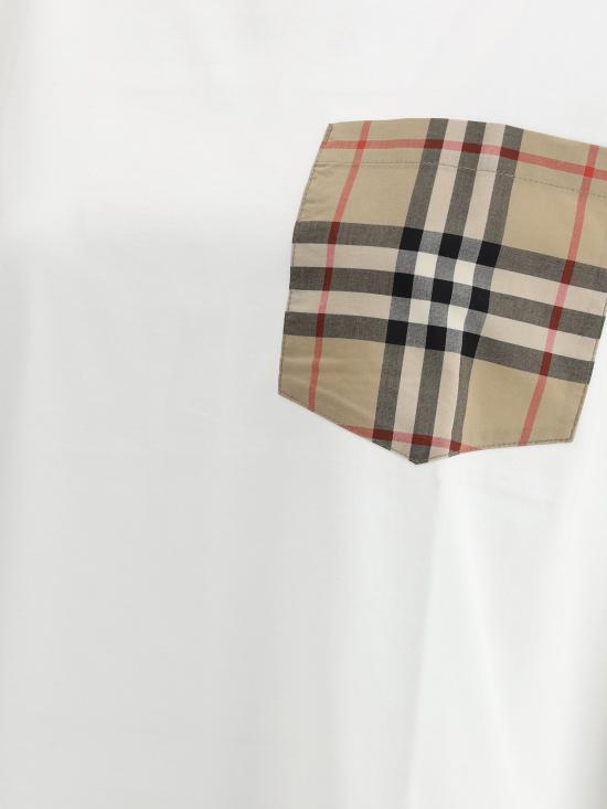 26SS 버버리 체크 포켓 티셔츠 8103971 A1464 WHITE - BURBERRY