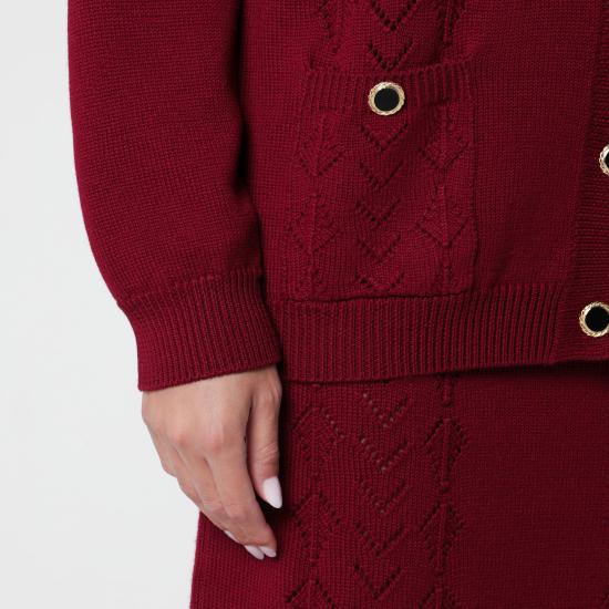 26FW 알레산드라리치 가디건 FABX4496K4847 Burgundy - ALESSANDRA RICH