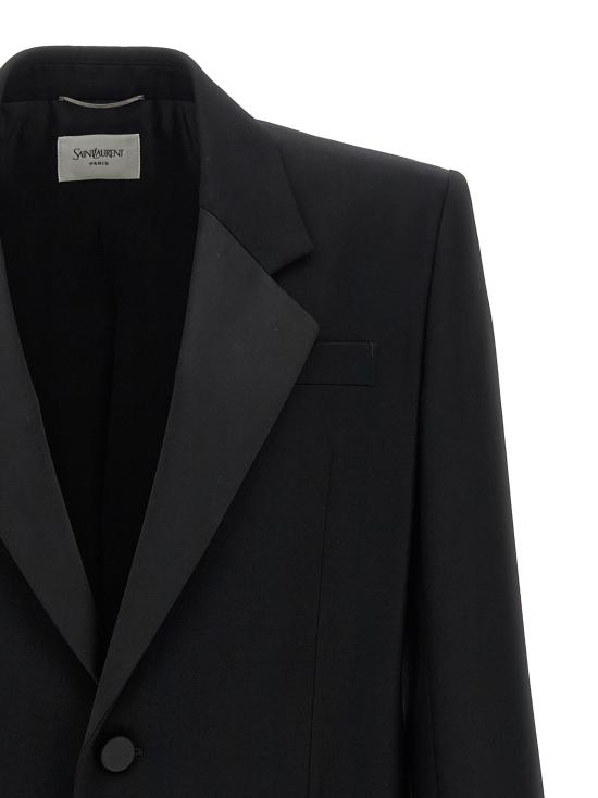 26SS 생로랑 수트 자켓 SA335715BM BLACK - SAINT LAURENT