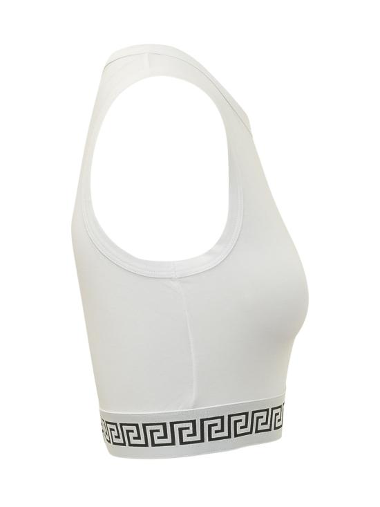 26FW 베르사체 언더웨어 10270461A17881 2W8L0 WHITE BLACK - VERSACE