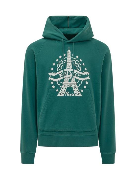26FW 겐조 후드 티셔츠 FG65HO5534MQ 55 BOTTLE GREEN